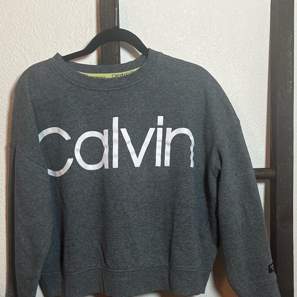 Calvin Klein Charcoal Crew Neck Sweater